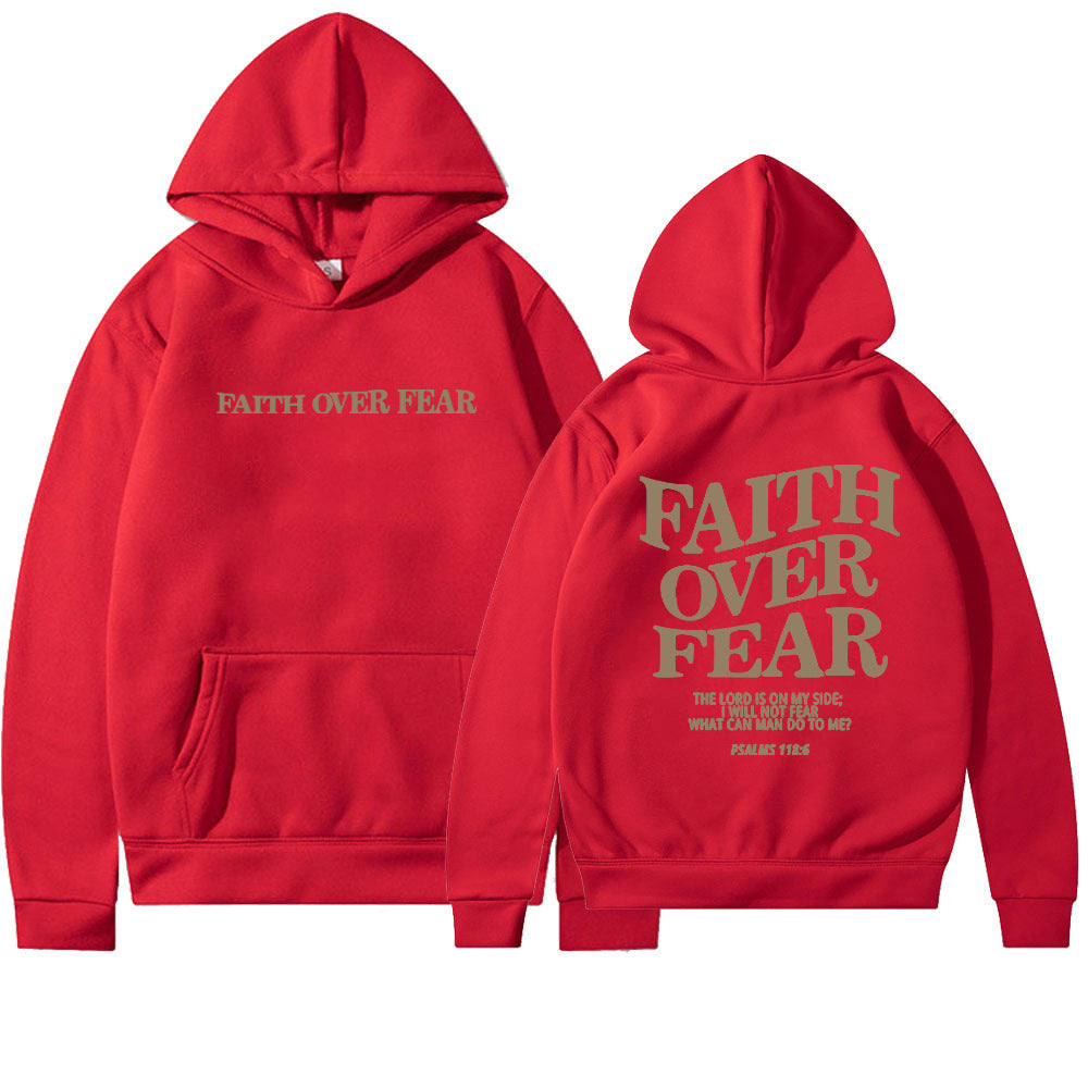 Faith Over Fear Christian Hoodie Christian Sweatshirt Jesus Hoodie Aesthetic Clothes