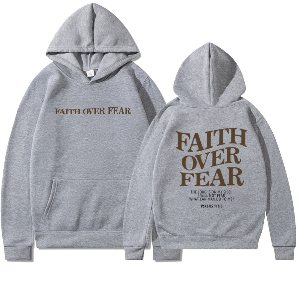 Faith Over Fear Christian Hoodie Christian Sweatshirt Jesus Hoodie Aesthetic Clothes