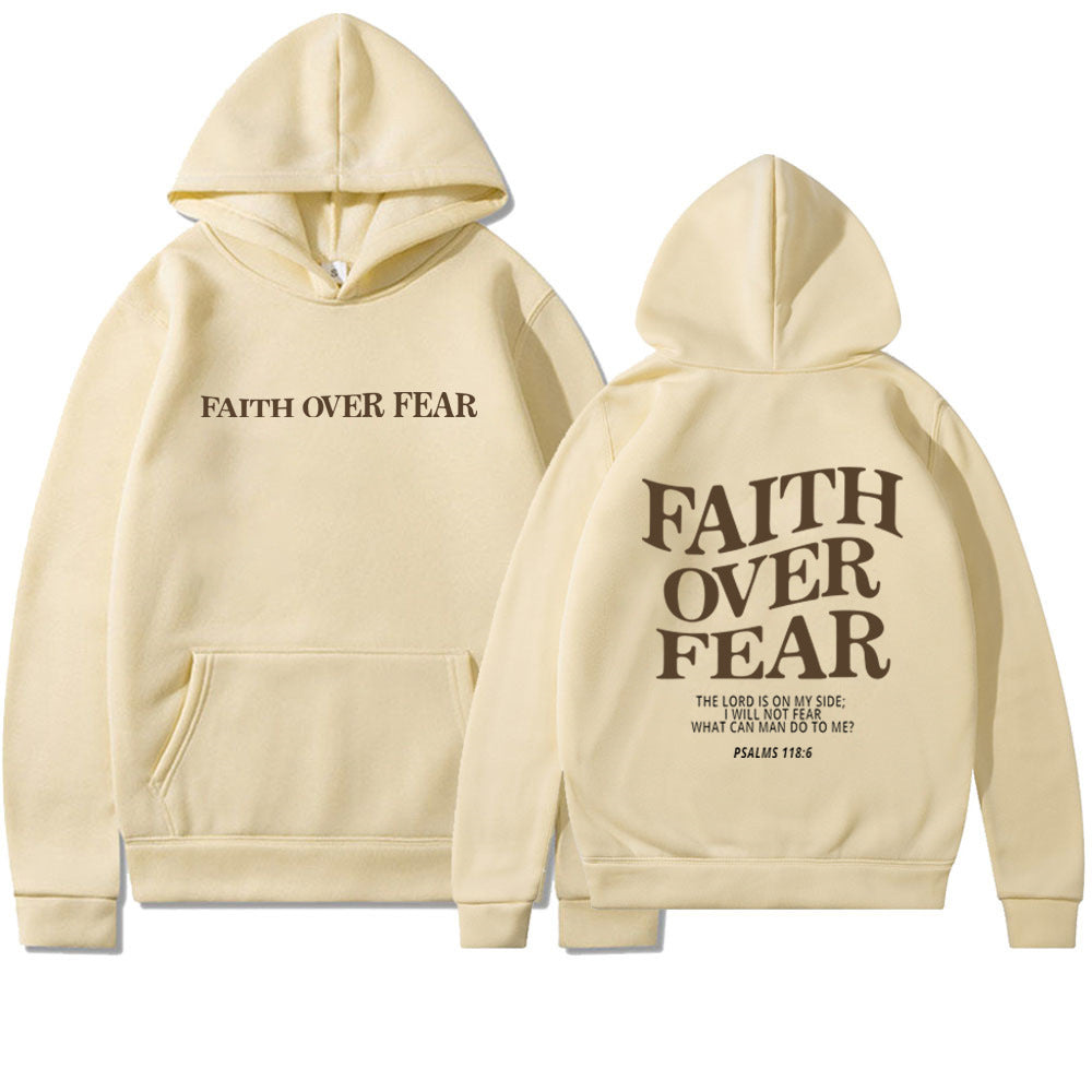 Faith Over Fear Christian Hoodie Christian Sweatshirt Jesus Hoodie Aesthetic Clothes