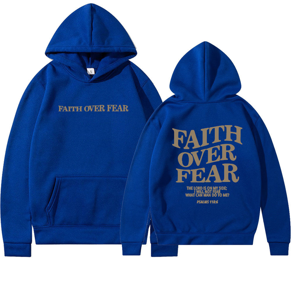 Faith Over Fear Christian Hoodie Christian Sweatshirt Jesus Hoodie Aesthetic Clothes