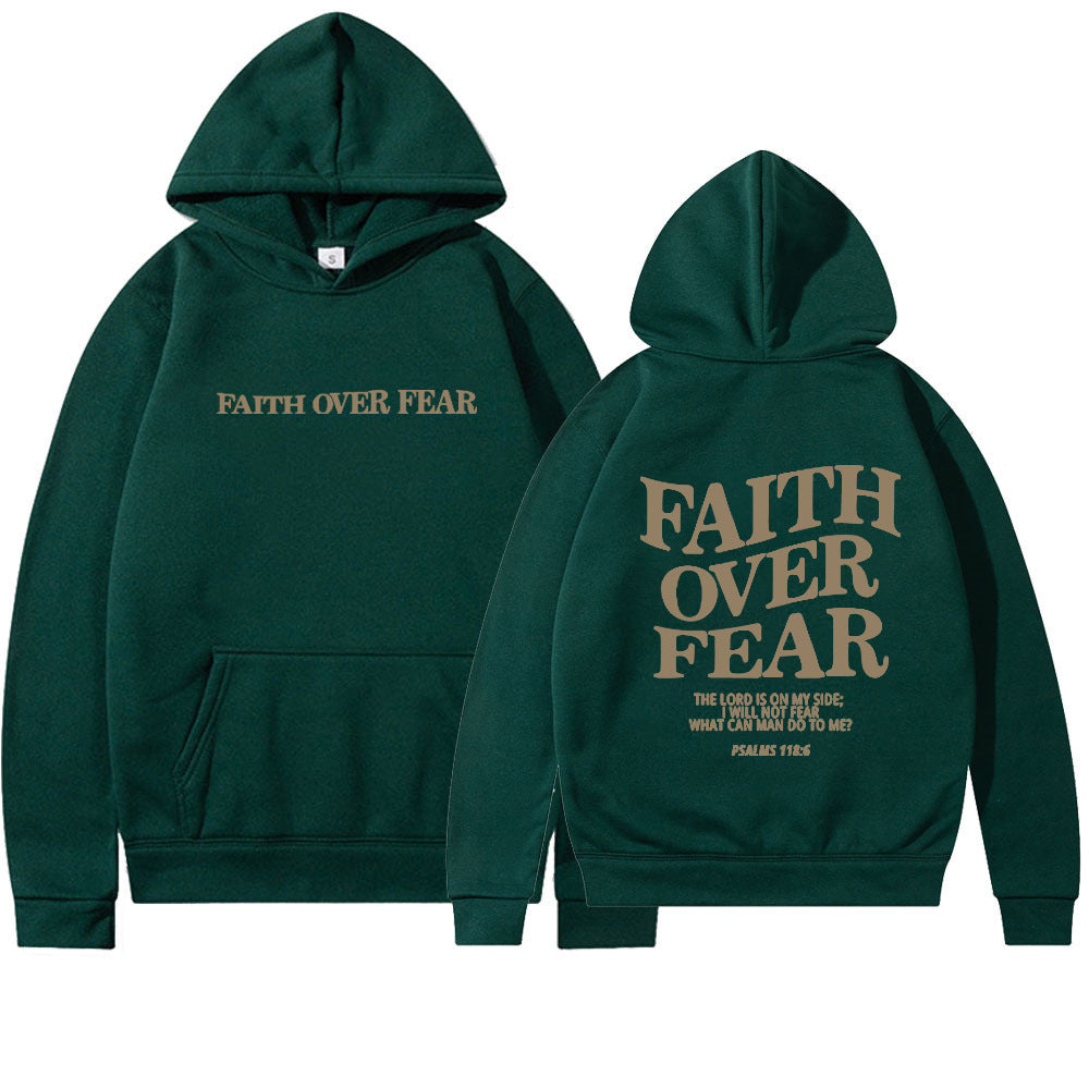 Faith Over Fear Christian Hoodie Christian Sweatshirt Jesus Hoodie Aesthetic Clothes