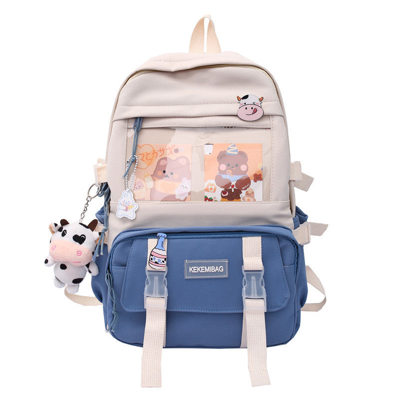 Large Capacity Cartoon Backpack Junior High School Student Backpack