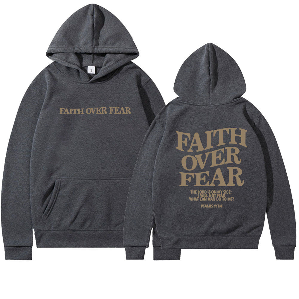 Faith Over Fear Christian Hoodie Christian Sweatshirt Jesus Hoodie Aesthetic Clothes