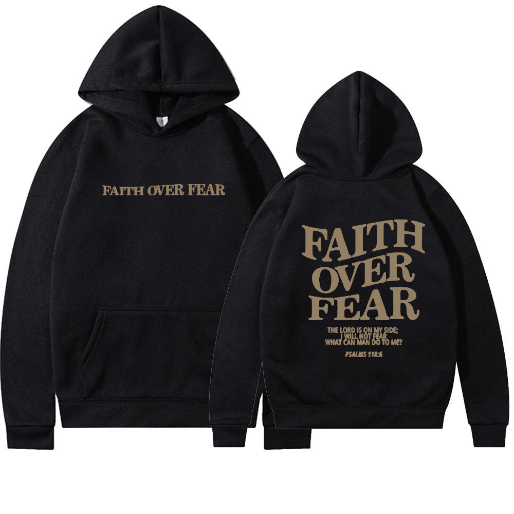 Faith Over Fear Christian Hoodie Christian Sweatshirt Jesus Hoodie Aesthetic Clothes