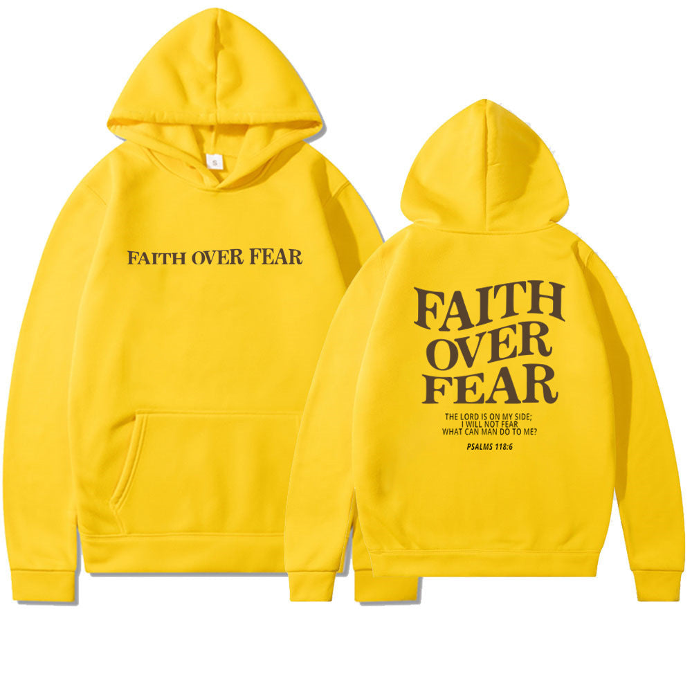 Faith Over Fear Christian Hoodie Christian Sweatshirt Jesus Hoodie Aesthetic Clothes