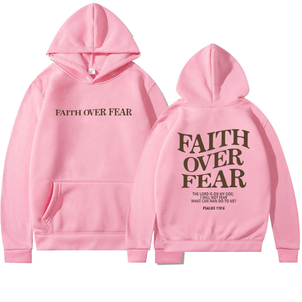 Faith Over Fear Christian Hoodie Christian Sweatshirt Jesus Hoodie Aesthetic Clothes