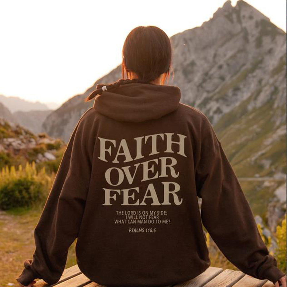Faith Over Fear Christian Hoodie Christian Sweatshirt Jesus Hoodie Aesthetic Clothes